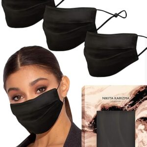 KARIZMA Beverly Hills Silk Face Mask – 100% Mulberry Silk, Adjustable & Reusable